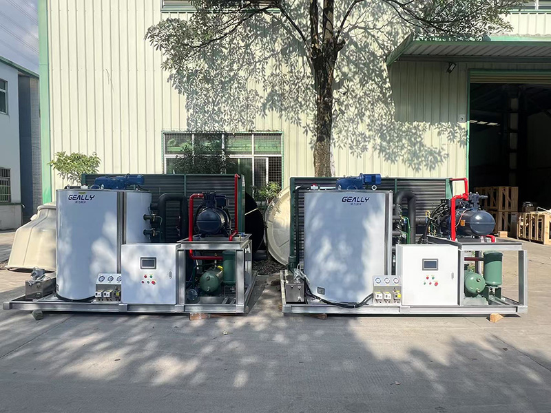 Two air-cooled flake ice machines from African customers